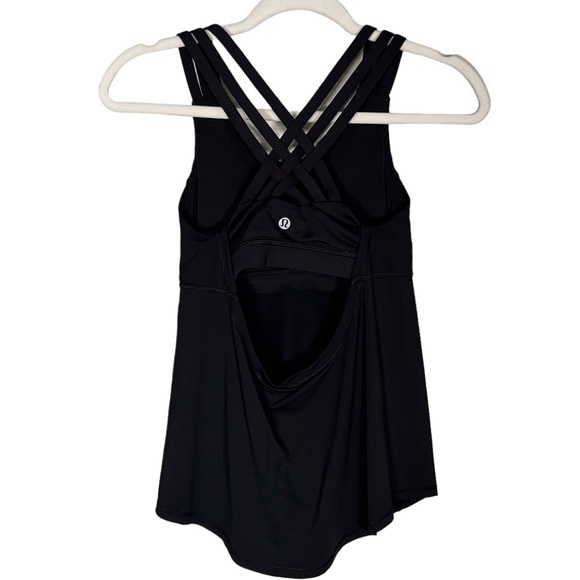 Lululemon Athletica Beat The Heat Tank in Black | 2in1 Sports Bra Size 4 - Picture 10 of 10